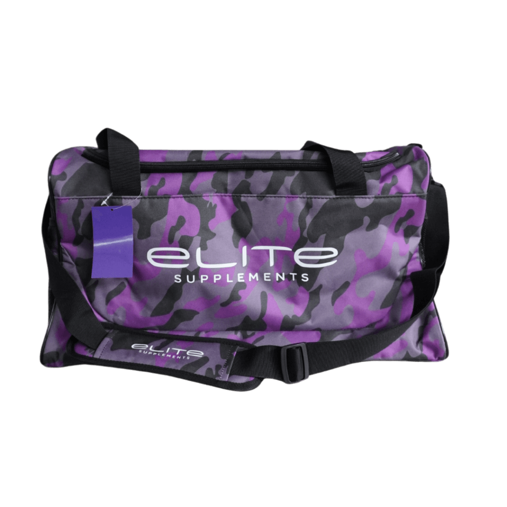 EliteSupps-TrainingDuffleBag-PurpCamo-Sidecart