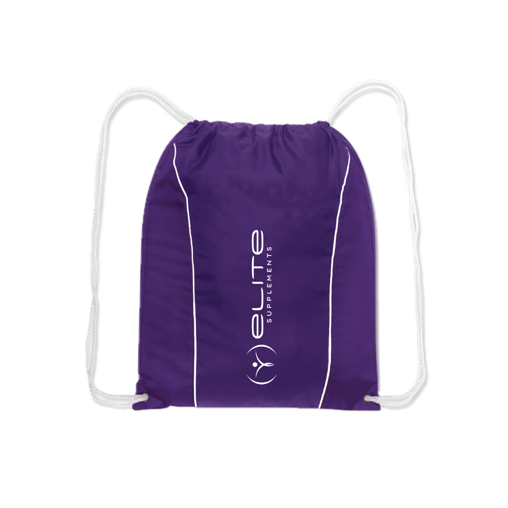 Draw String Bag - Elite Supps & ES-Drawstring-bag-sidecart-purple