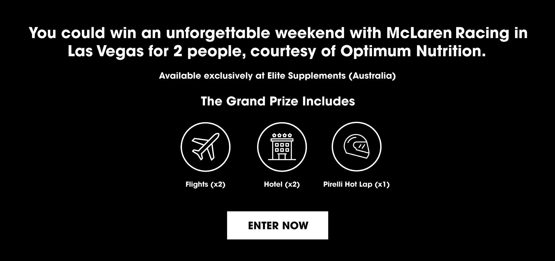 The Grand Prize includes flights for two, hotel for two, and one F1 Pirelli Hot Lap. Enter now.