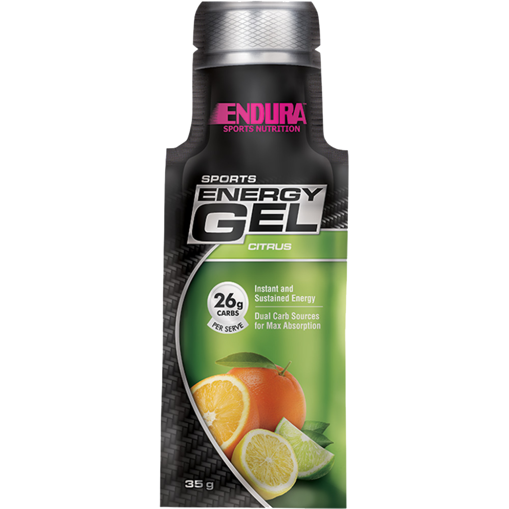 Endura Sports Gel Box & Endura-SportsEnergyGel-20x35gSatchets--Citrus