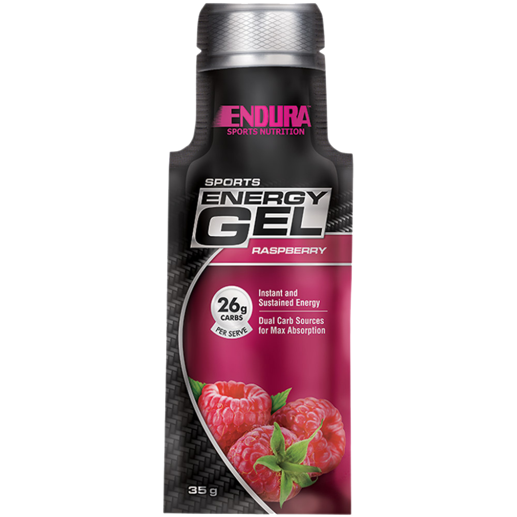 Endura Sports Gel Box (2) & Endura-SportsEnergyGel-20x35gSatchets--Raspberry
