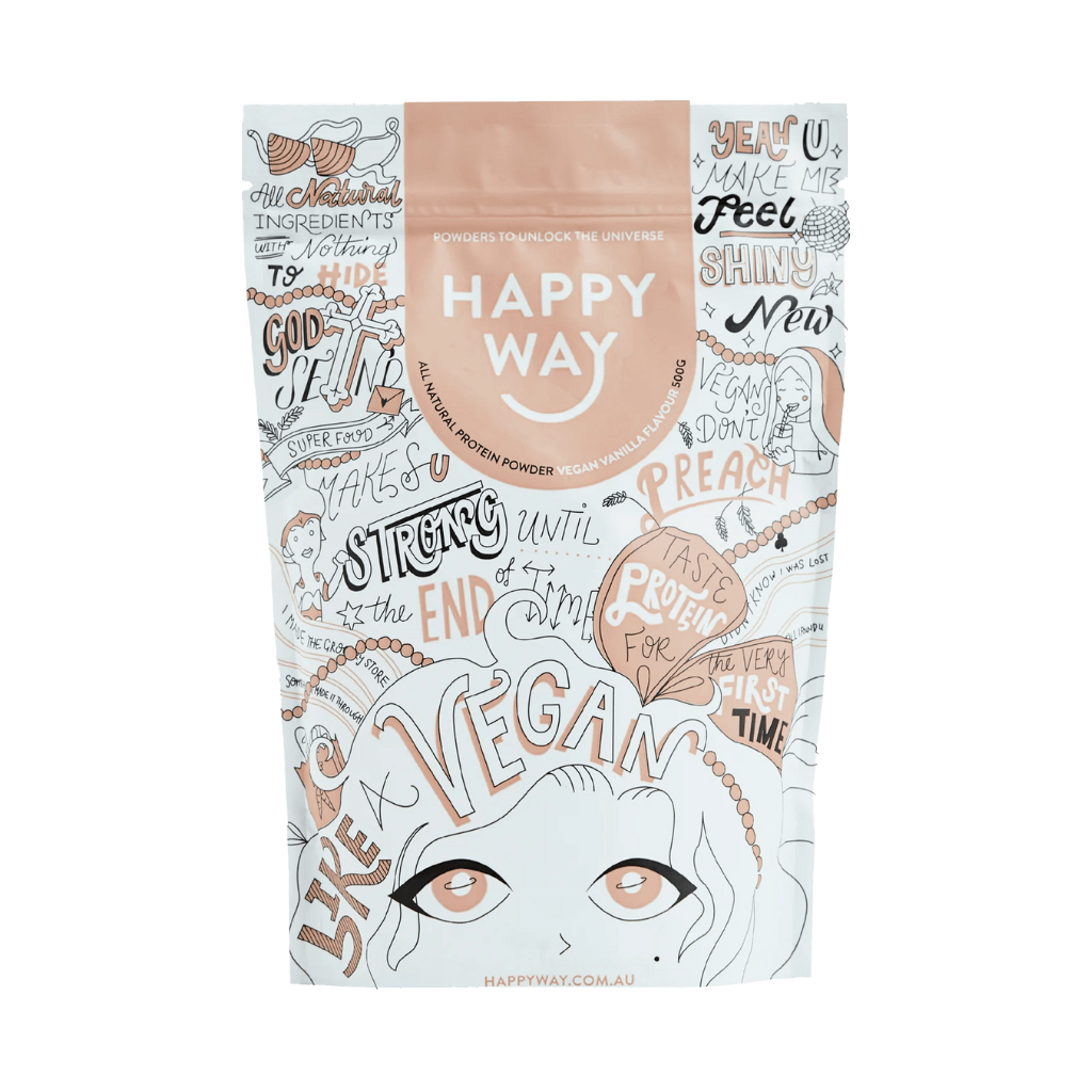 Happy Way Vegan Protein & HappyWay-NatVegan-500g-Van