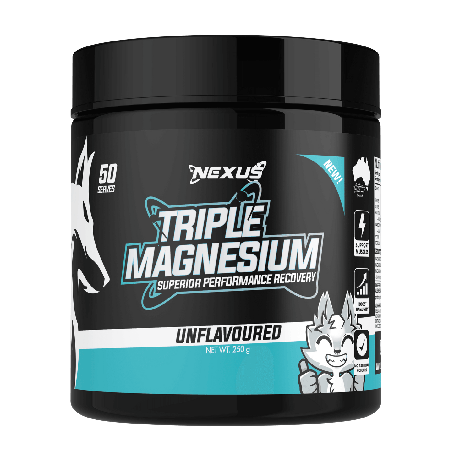 Triple Magnesium & NEXUS-Triple-Mag-250g-Unf