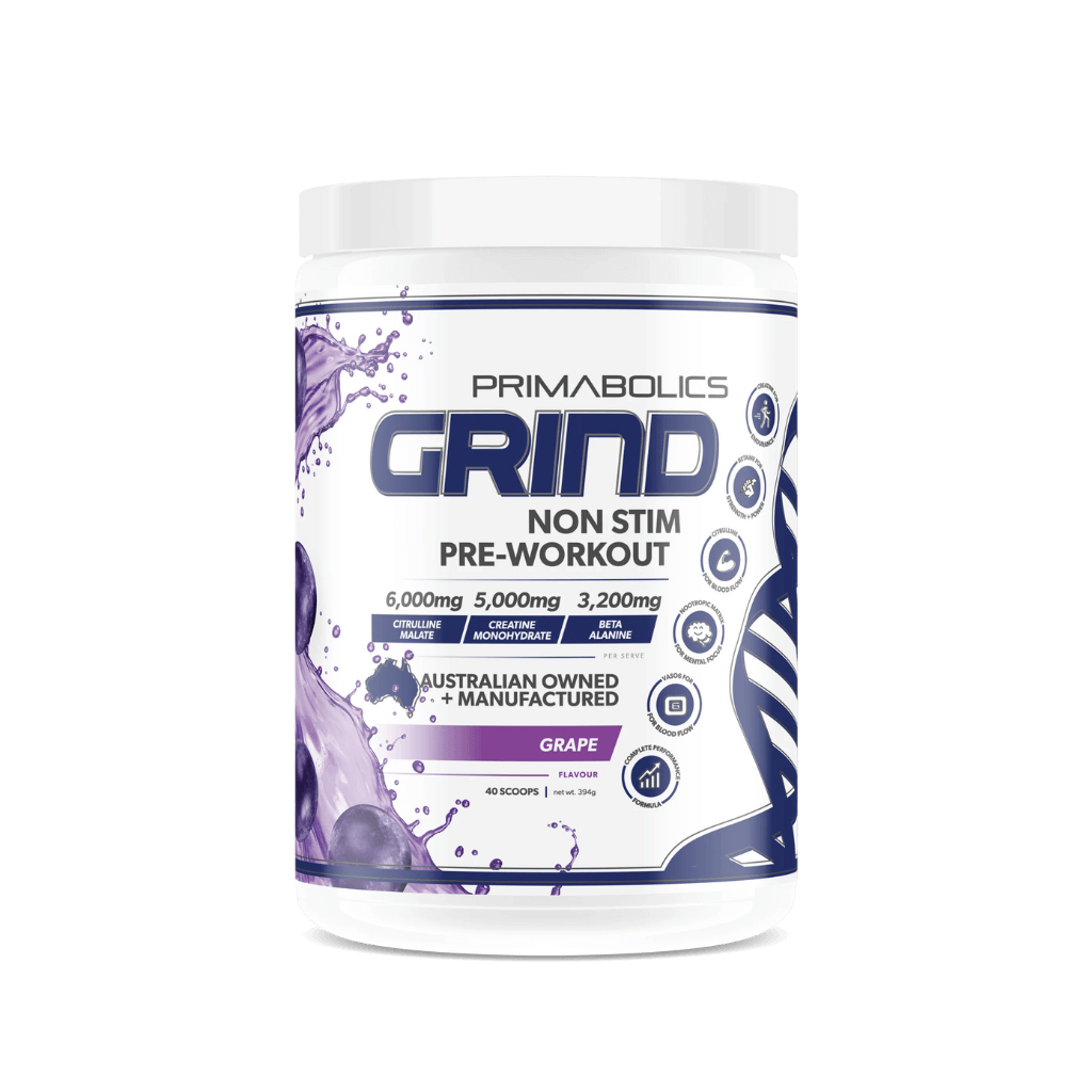 Grind Non-Stim & PRIMABOLICS-GRIND-NON-STIM-40-SCOOP-Grape