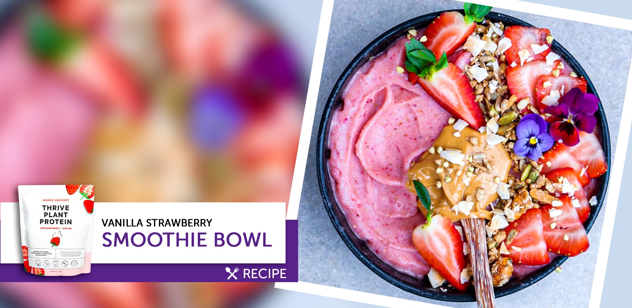 Vanilla Strawberry Smoothie Bowl