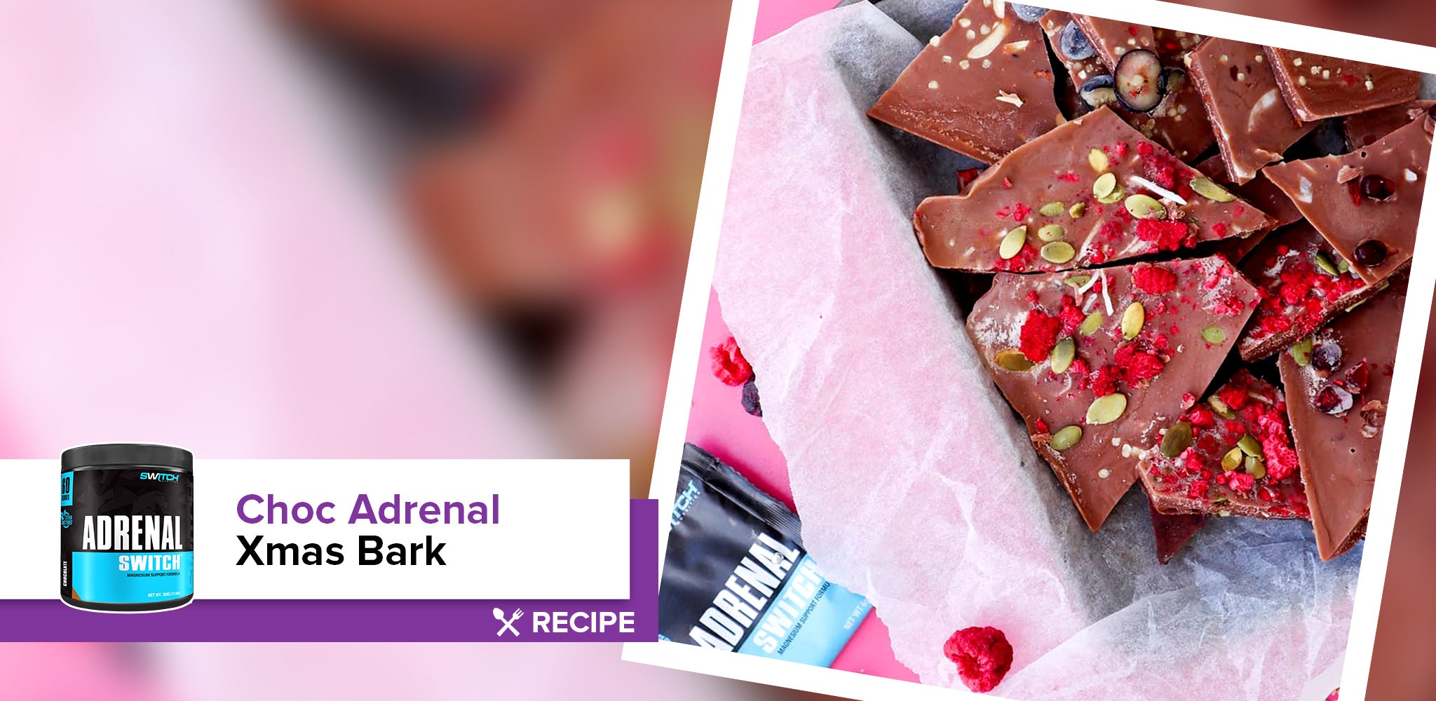 CHOC ADRENAL XMAS BARK