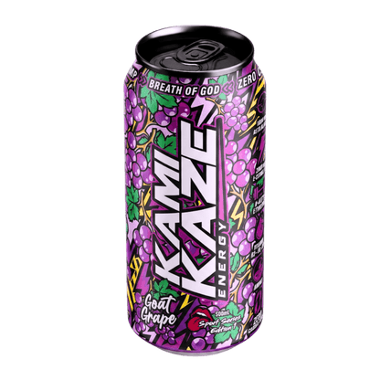 Kamikaze RTD Athletic Sport Drinks for pre workout Box of 12 Goat Grape