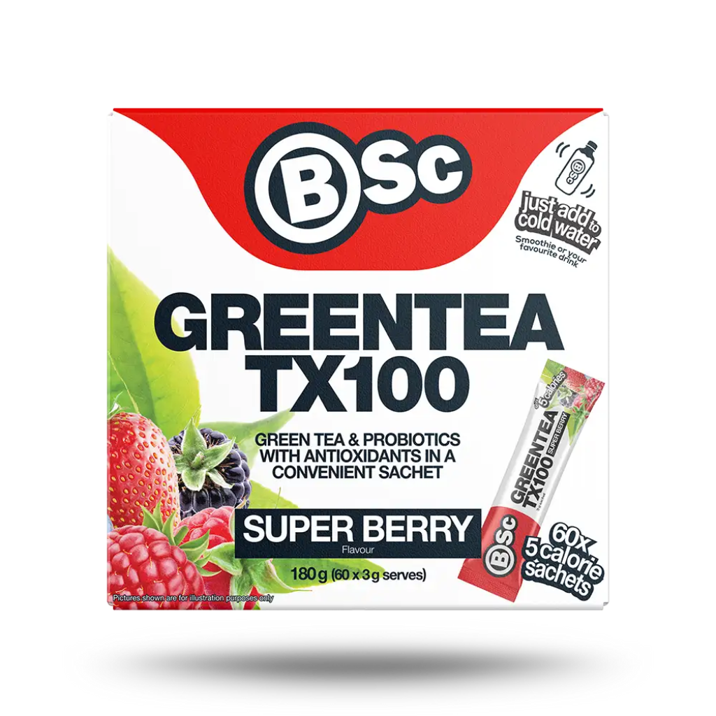 GreenTea TX 100 & GreenTea TX 100 BSC ( Body Science ) Green tea supplements 60 Serves Super Berry