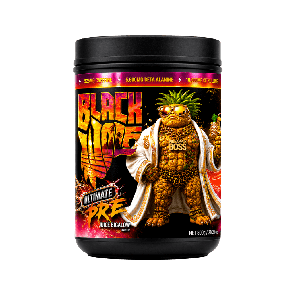 Ultimate Pre & Ultimate Pre Black Wolf High stim pre workout 50/25 Serves Juice Bigalow
