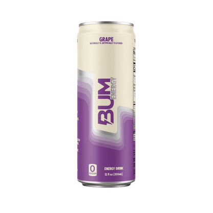 BUM Energy Drinks RAW Drinks for pre workout Case of 12 Grape
