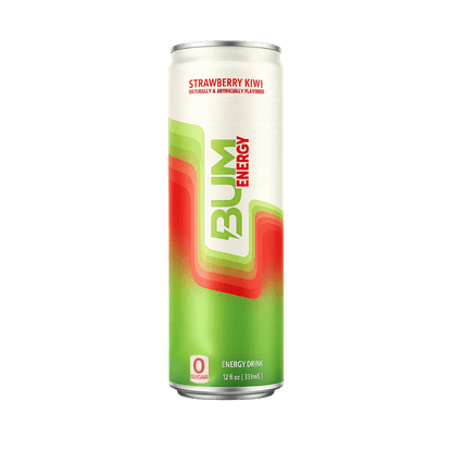 BUM Energy Drinks RAW Drinks for pre workout Case of 12 Strawberry Kiwi