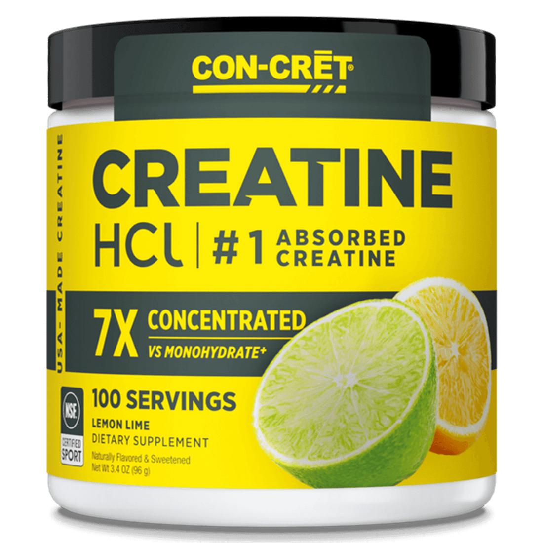 Con-Cret Creatine HCL Promera Sports Creatine hcl supplements 100 Serves Lemon Lime