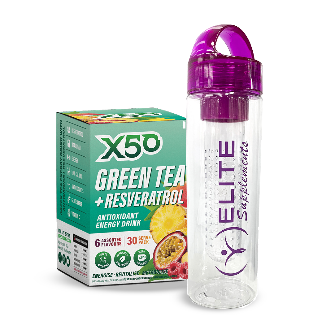 Green Tea X50 30srv + Free Detox Bottle