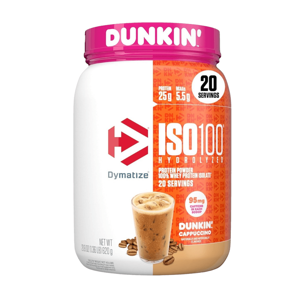 ISO-100 X Dunkin' & ISO-100 X Dunkin' Dymatize Whey protein isolate 20 Serves Cappuccino