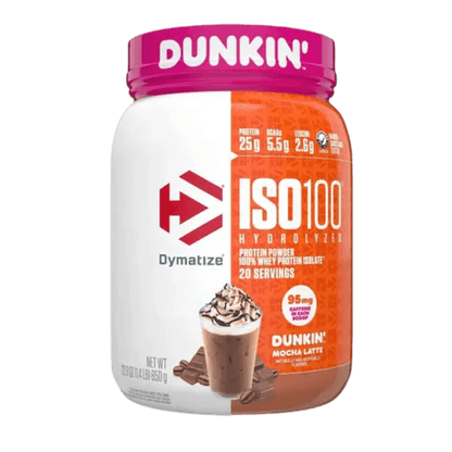ISO-100 X Dunkin' (1) & ISO-100 X Dunkin' Dymatize Whey protein isolate 20 Serves Mocha Latte