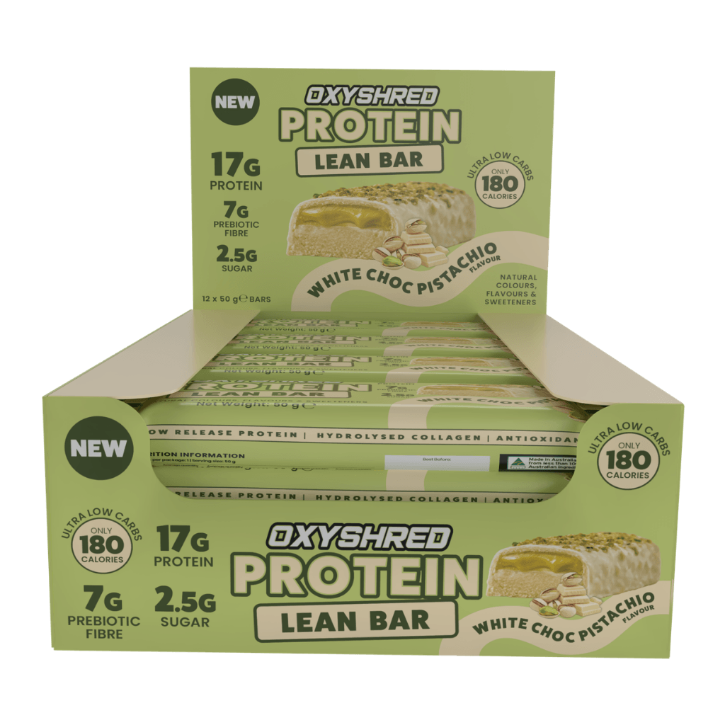 OxyShred Lean Protein Bar EHP Labs Protein bars Box of 12 White Choc Pisatchio