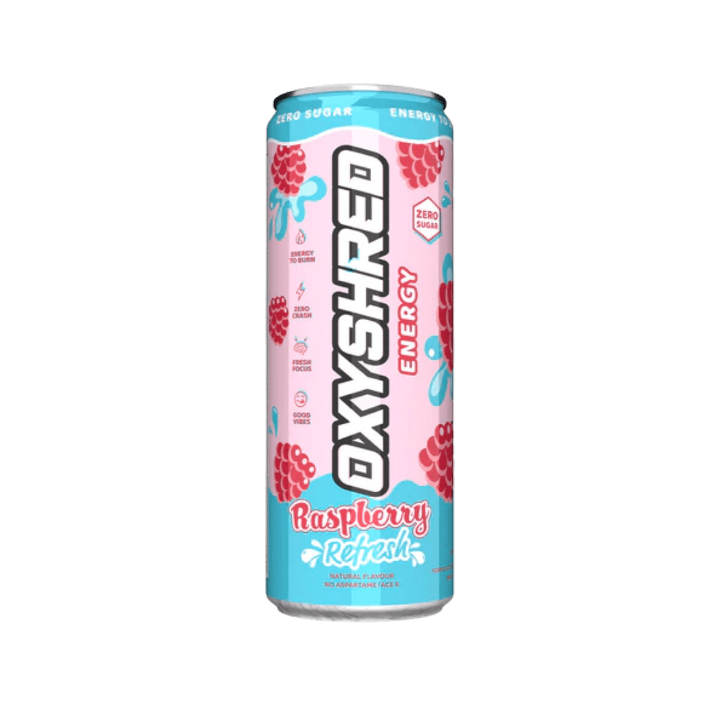 OxyShred Ultra Energy RTD EHP Labs Drinks for pre workout 12 Pack (355ml Can) Raspberry Refresh