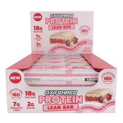 OxyShred Lean Protein Bar EHP Labs Protein bars Box of 12 Strawberries and Cream