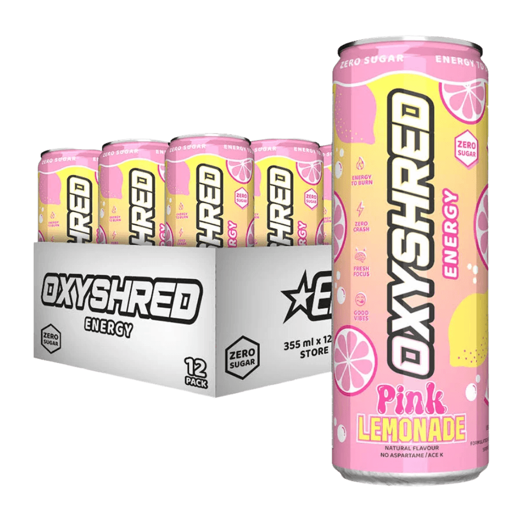 OxyShred Ultra Energy RTD EHP Labs Drinks for pre workout 12 Pack (355ml Can) Pink Lemonade