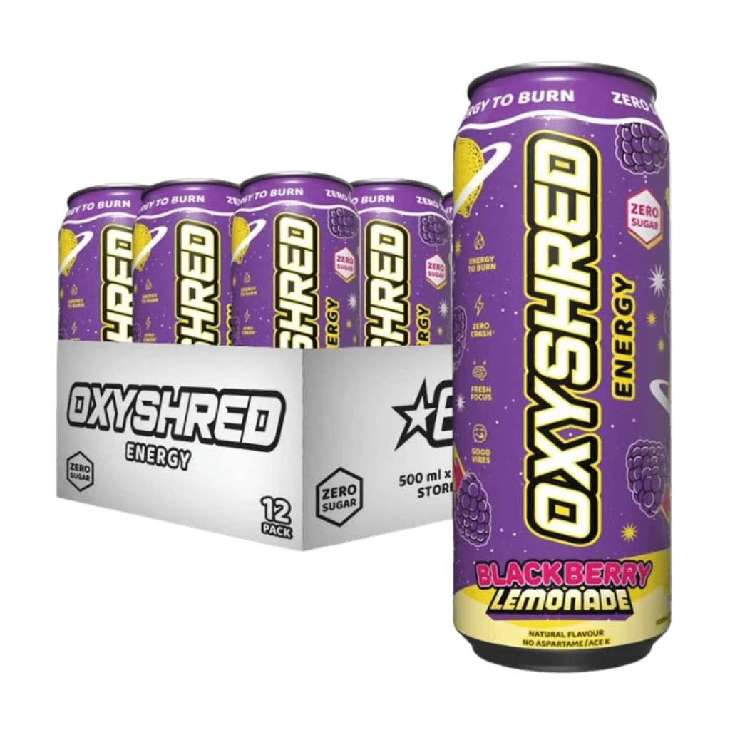 OxyShred Ultra Energy RTD EHP Labs Drinks for pre workout 12 Pack (500ml Can) Blackberry Lemonade
