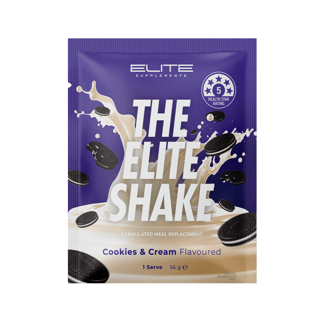 The Elite Shake Elite Supplements Meal replacements shakes 1 Serve Cookies and Cream