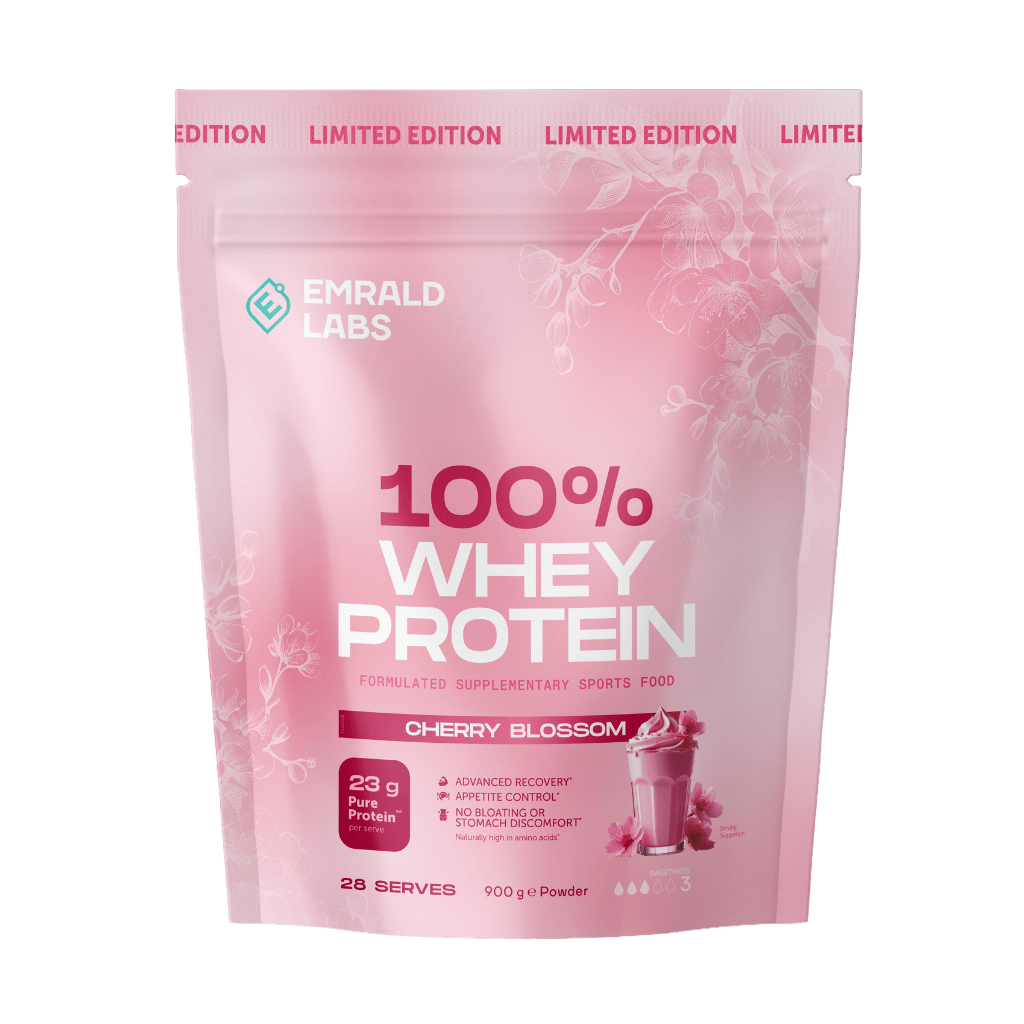 100% Whey Protein Emrald Labs Whey blend protein 900g Cherry Blossom