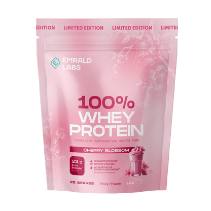 100% Whey Protein Emrald Labs Whey blend protein 900g Cherry Blossom
