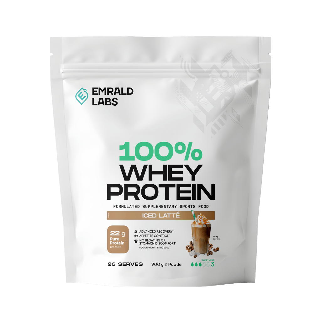 100% Whey Protein (8) & 100% Whey Protein Emrald Labs Whey blend protein 900g Iced Latte