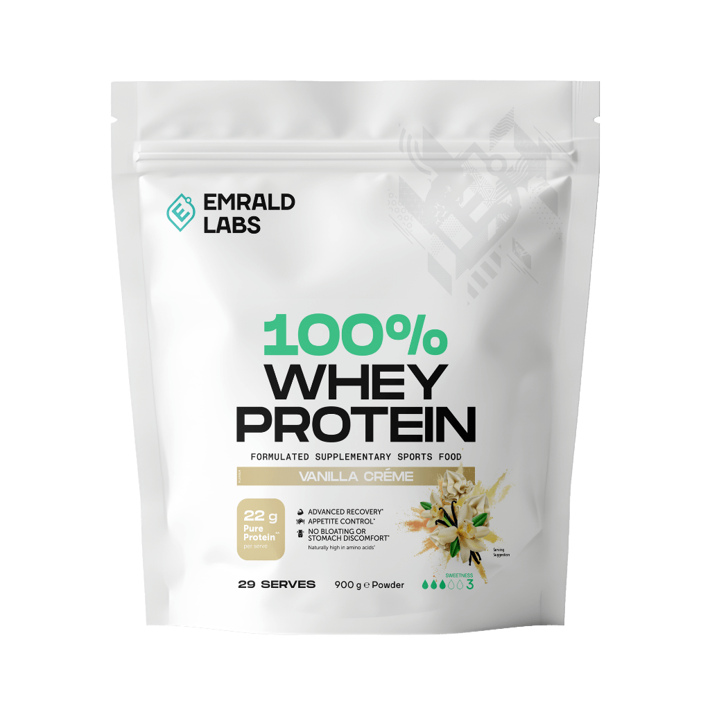 100% Whey Protein (1) & 100% Whey Protein Emrald Labs Whey blend protein 900g Vanilla Creme