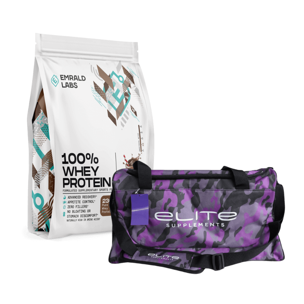 100% Whey Protein + FREE Duffle Bag