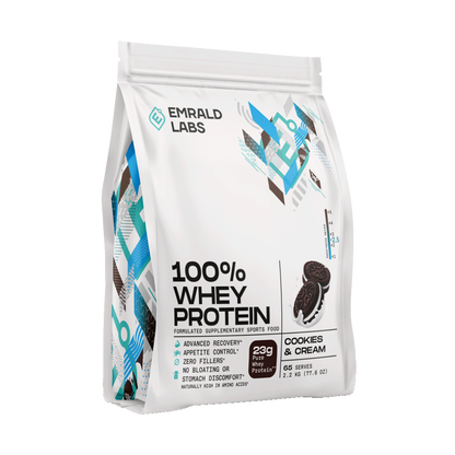 100% Whey Protein (4) & 100% Whey Protein Emrald Labs Whey blend protein 2.2kg Cookies and Cream
