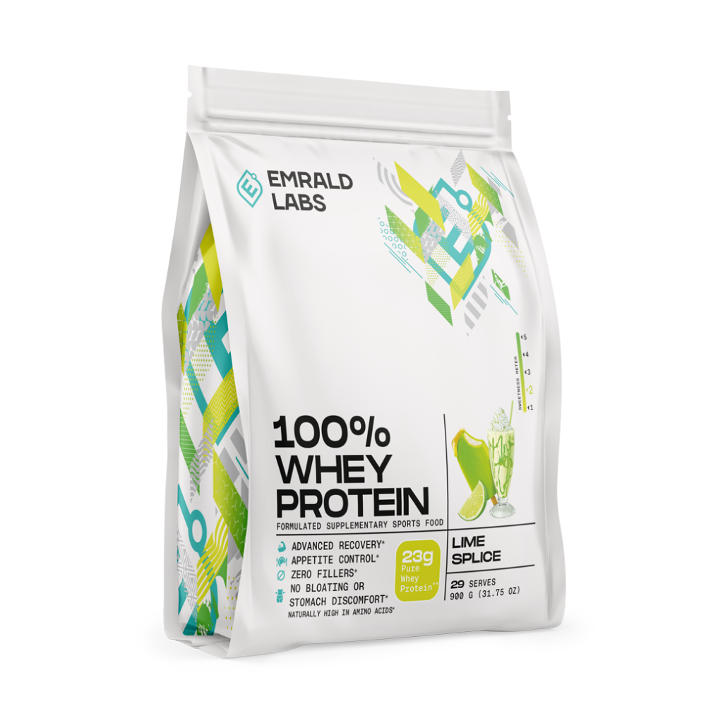 100% Whey Protein (5) & 100% Whey Protein Emrald Labs Whey blend protein 900g Lime Splice