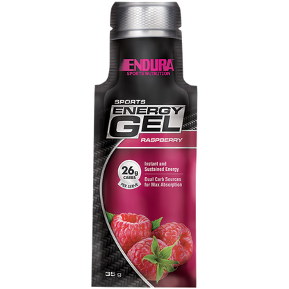 Endura Sports Gel Box (2) & Endura-SportsEnergyGel-20x35gSatchets--Raspberry