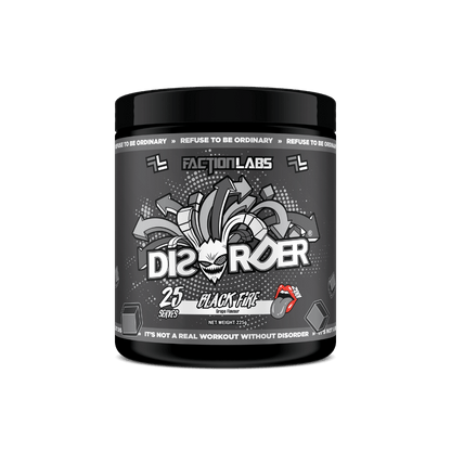 Disorder Faction Labs High stim pre workout 25 Serves Black Fire