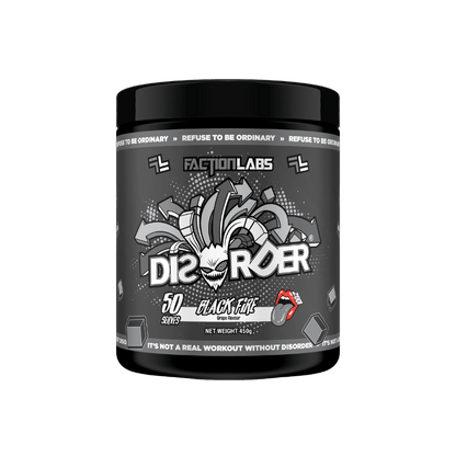 Disorder Faction Labs High stim pre workout 50 Serves Black Fire