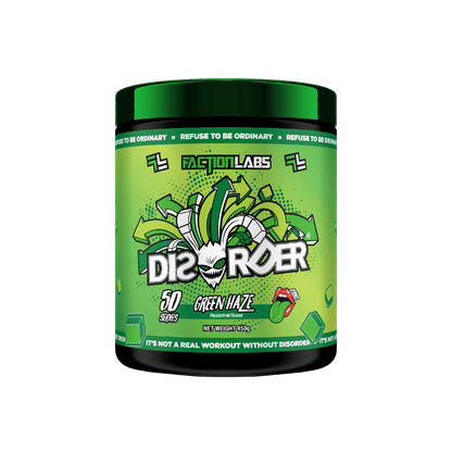 Disorder Faction Labs High stim pre workout 50 Serves Green Haze