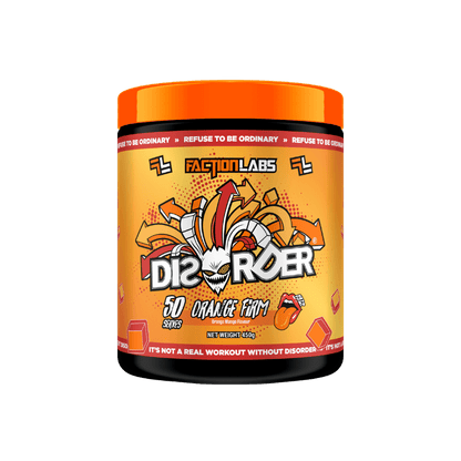 Disorder Faction Labs High stim pre workout 50 Serves Orange Firm