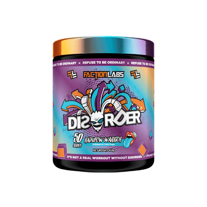 Disorder Faction Labs High stim pre workout 50 Serves Rainbow Warrior