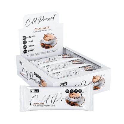 Cold Pressed Protein Bar Fibre Boost High protein bars Box of 12 Chai Latte