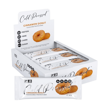 Cold Pressed Protein Bar Fibre Boost High protein bars Box of 12 Cinnamon Donut