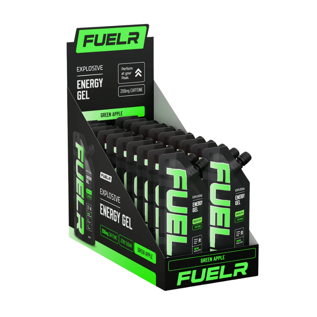 Fuelr Caffeinated Energy Gel Fuelr Energy gels 20 Pack Green Apple