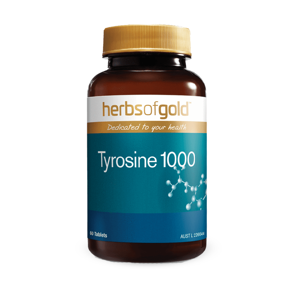Herbs of Gold Tyrosine 1000 (60 tabs)