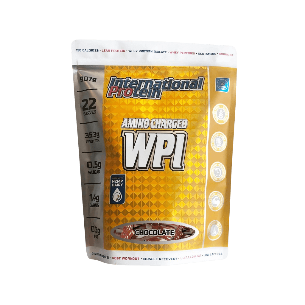Amino Charged WPI International Protein Whey protein isolate 22 Serves (900g) Chocolate