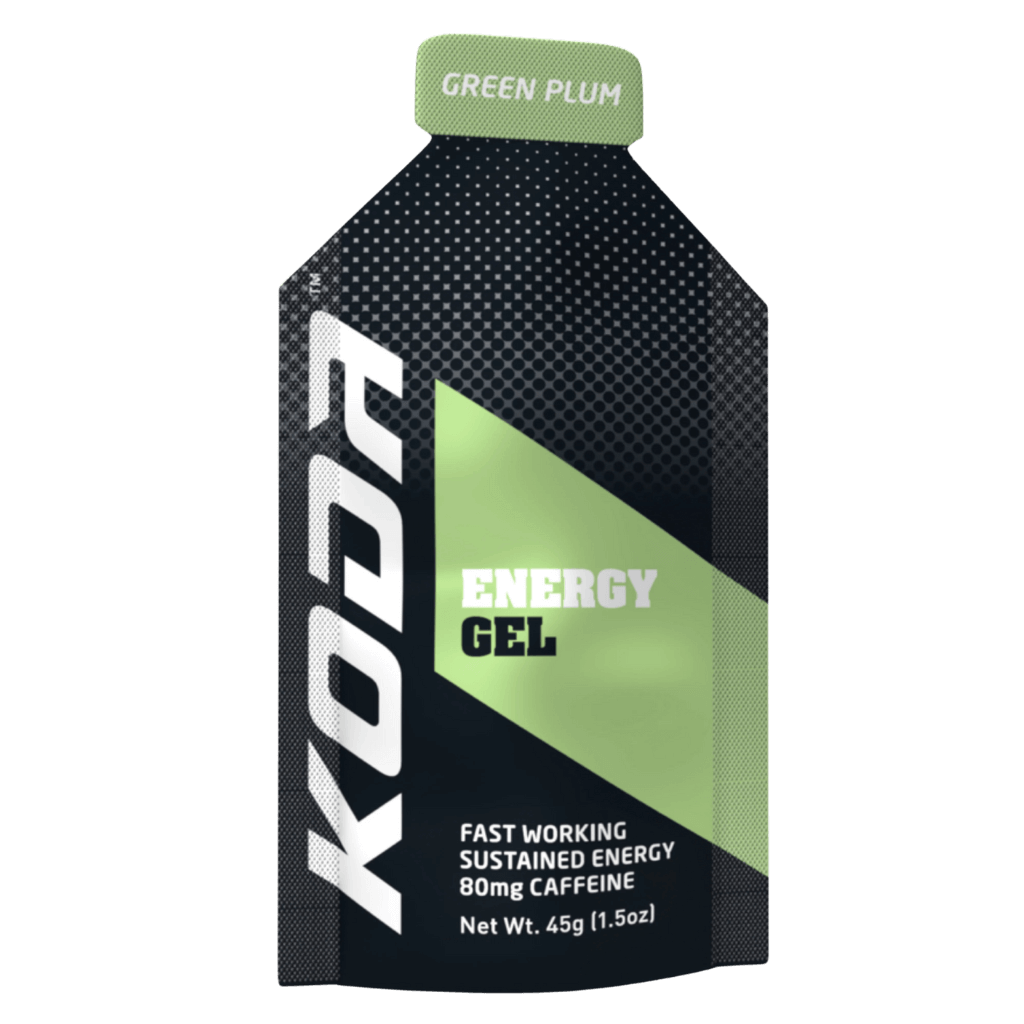 Energy Gels (3) & Energy Gels Koda Energy gels 24 Pack Green Plum (80mg Caffeine)