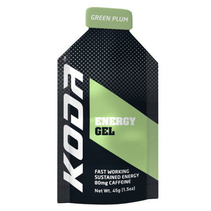 Energy Gels (3) & Energy Gels Koda Energy gels 24 Pack Green Plum (80mg Caffeine)