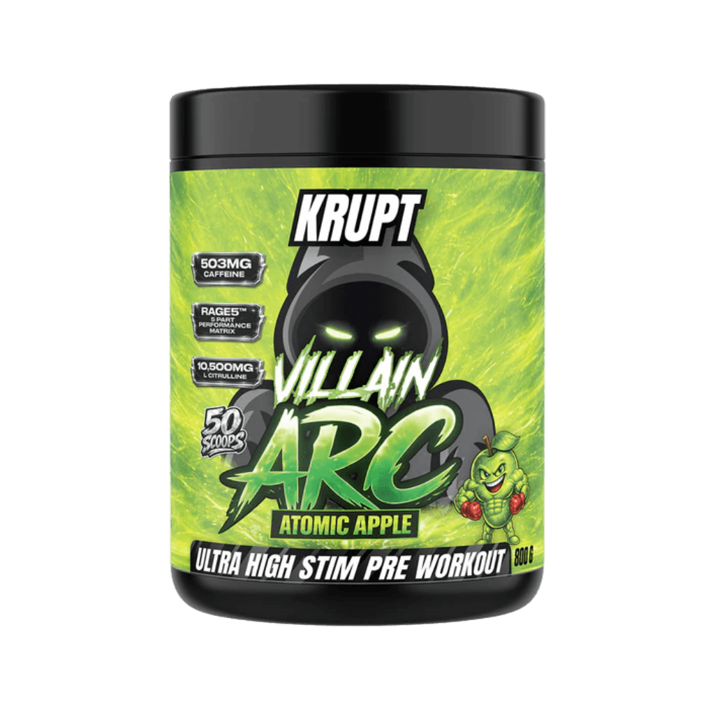 Villain ARC & Villain ARC Krupt High stim pre workout 50 Serves Atomic Apple