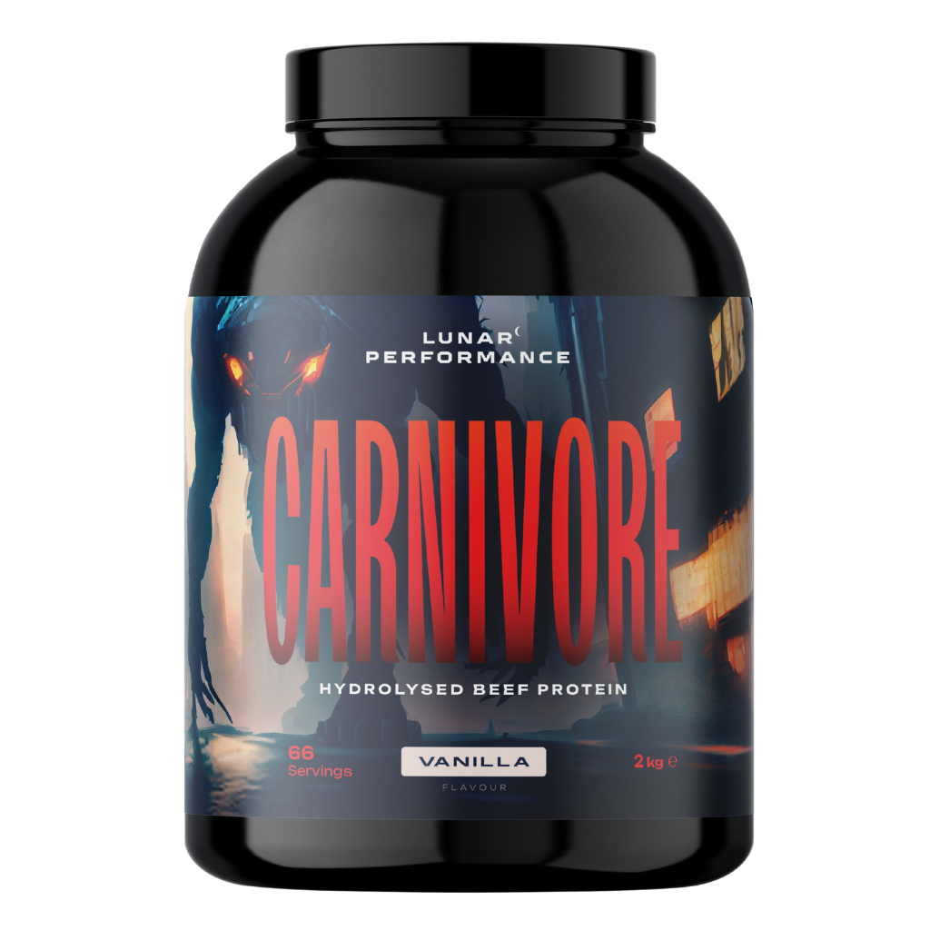 Carnivore Beef Protein Isolate Lunar Performance Collagen protein powder 66 Serves Vanilla