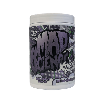 Mad Science Xtreme Pre Workout Mad Science Super high stimulant pre workout powder 50 Serves Blackcurrant