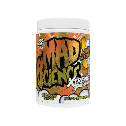 Mad Science Xtreme Pre Workout Mad Science Super high stimulant pre workout powder 50 Serves Mango Madness