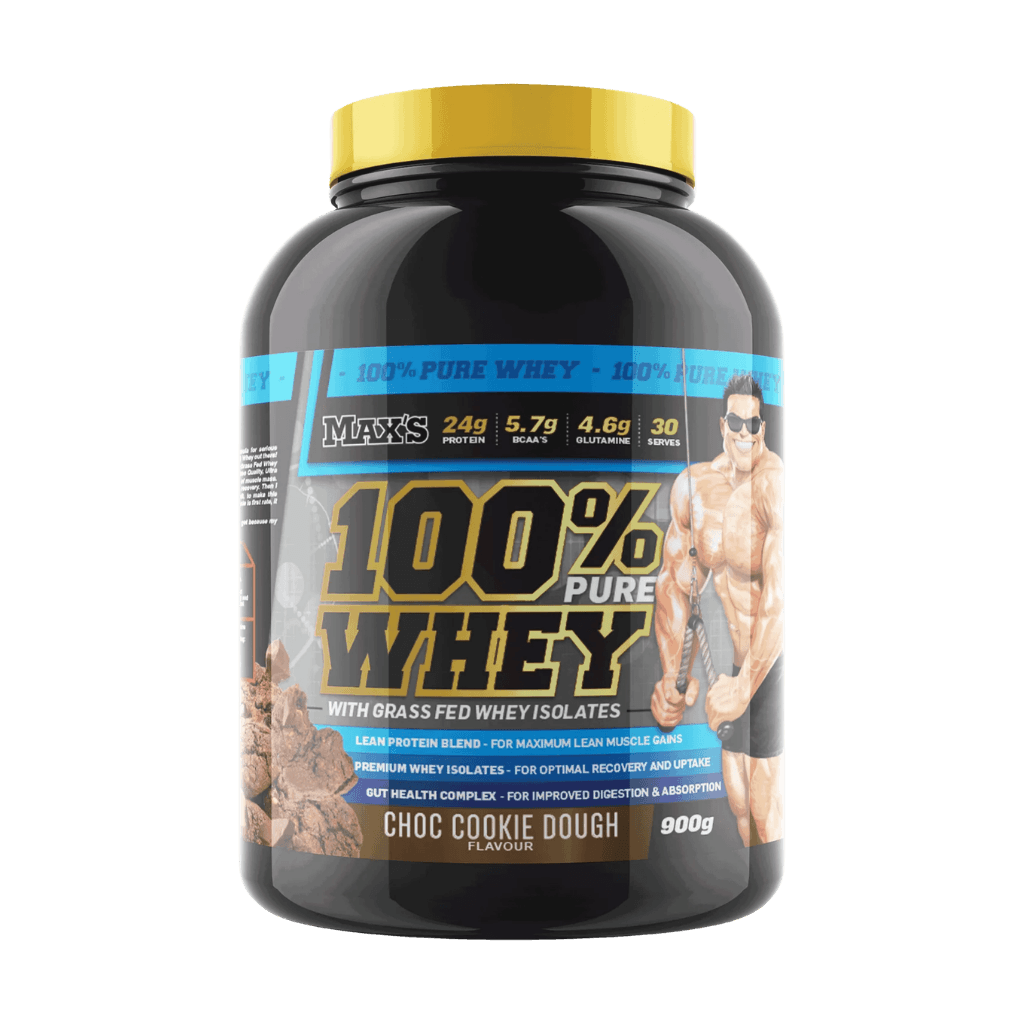 Max's 100% Pure Whey Max's Whey protein isolate 900g Choc Cookie Dough